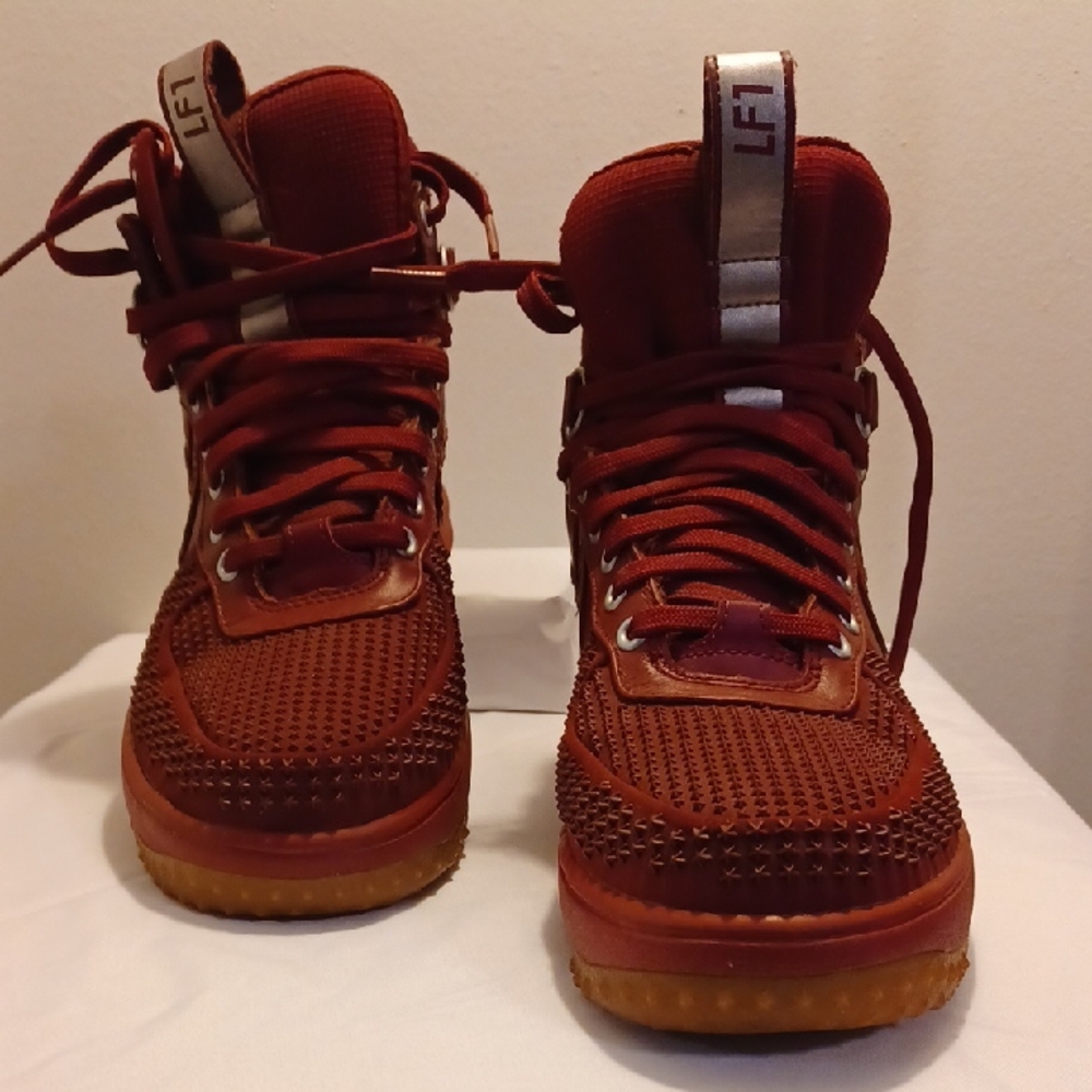 MEN'S NIKE LF LUNAR FORCE 1 DUCKBOOT MAROON SIZE 8 - Picture 5 of 10